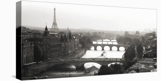 Bridges over the Seine river, Paris-Michel Setboun-Stretched Canvas