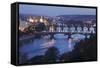 Bridges over the Vltava River Including Charles Bridge and the Old Town Bridge Tower-Markus Lange-Framed Stretched Canvas