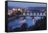 Bridges over the Vltava River Including Charles Bridge and the Old Town Bridge Tower-Markus Lange-Framed Stretched Canvas