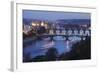 Bridges over the Vltava River Including Charles Bridge and the Old Town Bridge Tower-Markus Lange-Framed Photographic Print