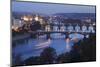 Bridges over the Vltava River Including Charles Bridge and the Old Town Bridge Tower-Markus Lange-Mounted Photographic Print