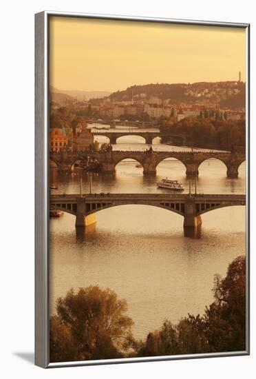 Bridges over the Vltava River Including Charles Bridge-Markus-Framed Photographic Print