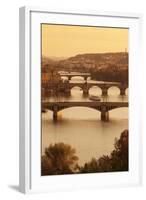 Bridges over the Vltava River Including Charles Bridge-Markus-Framed Photographic Print