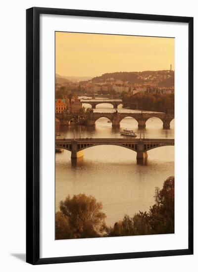 Bridges over the Vltava River Including Charles Bridge-Markus-Framed Photographic Print