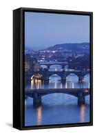 Bridges over the Vltava River Including Charles Bridge-Markus-Framed Stretched Canvas