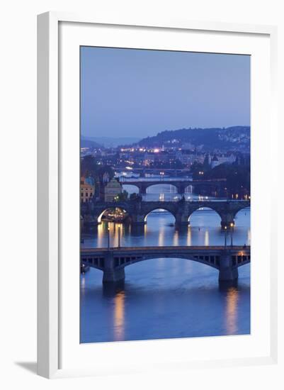 Bridges over the Vltava River Including Charles Bridge-Markus-Framed Photographic Print