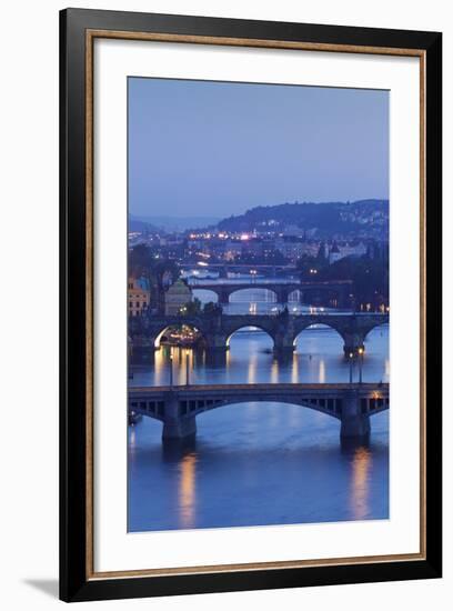 Bridges over the Vltava River Including Charles Bridge-Markus-Framed Photographic Print