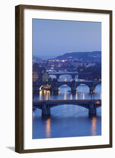 Bridges over the Vltava River Including Charles Bridge-Markus-Framed Photographic Print