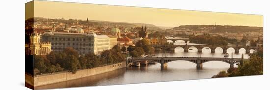 Bridges over the Vltava River Including Charles Bridge-Markus Lange-Stretched Canvas