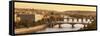 Bridges over the Vltava River Including Charles Bridge-Markus Lange-Framed Stretched Canvas