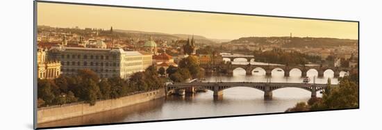 Bridges over the Vltava River Including Charles Bridge-Markus Lange-Mounted Photographic Print