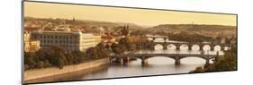 Bridges over the Vltava River Including Charles Bridge-Markus Lange-Mounted Photographic Print