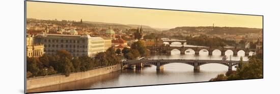 Bridges over the Vltava River Including Charles Bridge-Markus Lange-Mounted Photographic Print