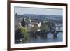 Bridges over the Vltava River, Prague, Czech Republic, Europe-Angelo-Framed Photographic Print