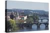 Bridges over the Vltava River, Prague, Czech Republic, Europe-Angelo-Stretched Canvas