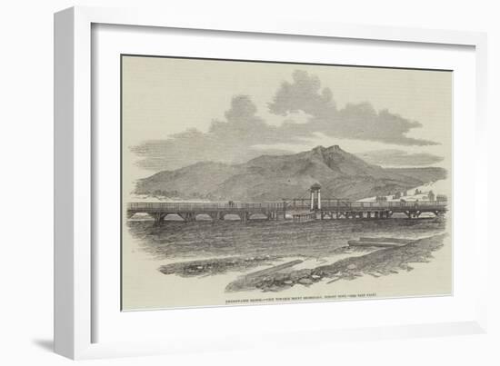 Bridgewater Bridge, View Towards Mount Dromedary, Hobart Town-null-Framed Giclee Print