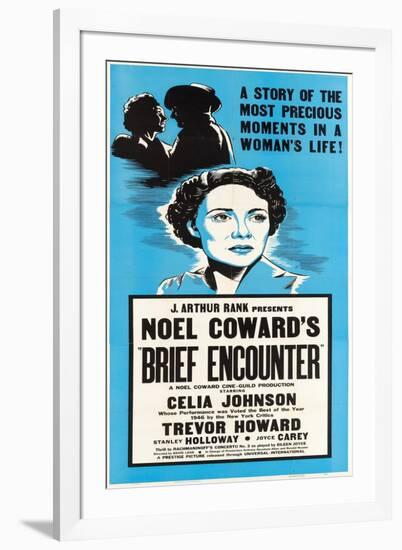 Brief Encounter, Celia Johnson on US poster art, 1945-null-Framed Art Print