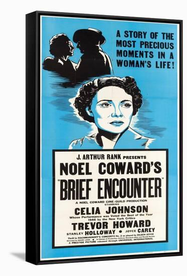 Brief Encounter, Celia Johnson on US poster art, 1945-null-Framed Stretched Canvas