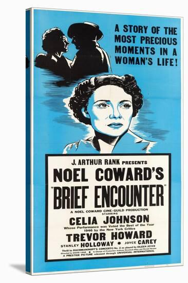 Brief Encounter, Celia Johnson on US poster art, 1945-null-Stretched Canvas