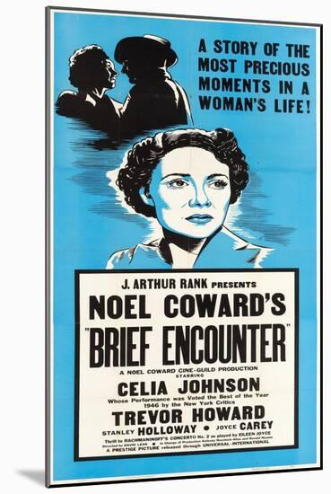 Brief Encounter, Celia Johnson on US poster art, 1945-null-Mounted Art Print