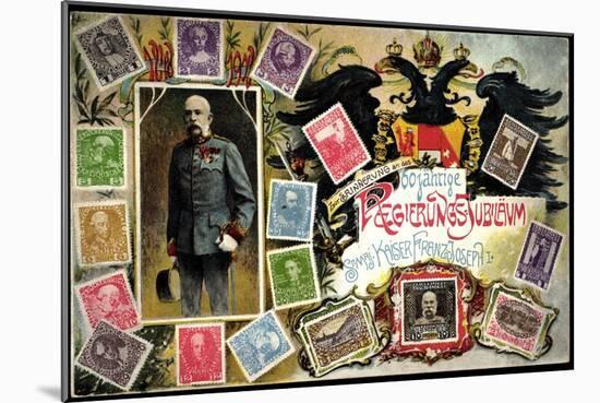 Briefmarken 60 Jahre Regierung, Kaiser Franz Joseph-null-Mounted Giclee Print