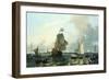 "Brielle" William III, Embarkation to England,1688-Ludolf Backhuysen-Framed Premium Giclee Print