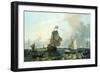 "Brielle" William III, Embarkation to England,1688-Ludolf Backhuysen-Framed Premium Giclee Print