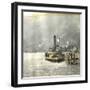 Brienz (Switzerland), Boat Alongside the Lake's Pier, Circa 1865-Leon, Levy et Fils-Framed Premium Photographic Print