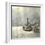 Brienz (Switzerland), Boat Alongside the Lake's Pier, Circa 1865-Leon, Levy et Fils-Framed Premium Photographic Print