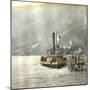 Brienz (Switzerland), Boat Alongside the Lake's Pier, Circa 1865-Leon, Levy et Fils-Mounted Premium Photographic Print