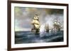 Brig Mercury Attacked by Two Turkish Ships on May 14th, 1829, 1892-Ivan Konstantinovich Aivazovsky-Framed Giclee Print