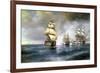 Brig Mercury Attacked by Two Turkish Ships on May 14th, 1829, 1892-Ivan Konstantinovich Aivazovsky-Framed Giclee Print