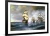 Brig Mercury Attacked by Two Turkish Ships on May 14th, 1829, 1892-Ivan Konstantinovich Aivazovsky-Framed Giclee Print