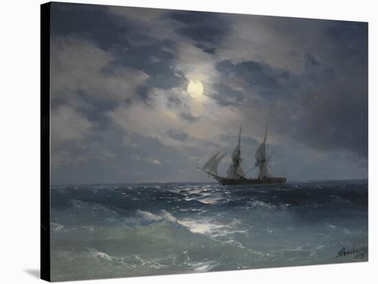 Brig Mercury-Ivan Konstantinovich Aivazovsky-Stretched Canvas