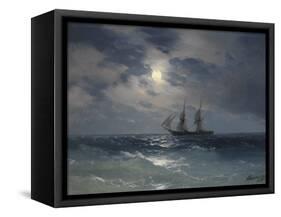 Brig Mercury-Ivan Konstantinovich Aivazovsky-Framed Stretched Canvas