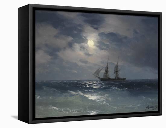 Brig Mercury-Ivan Konstantinovich Aivazovsky-Framed Stretched Canvas