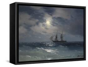 Brig Mercury-Ivan Konstantinovich Aivazovsky-Framed Stretched Canvas