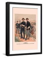 Brigadier General, Line Officers, Enlisted Men in Campaign Dress-H.a. Ogden-Framed Art Print