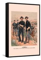 Brigadier General, Line Officers, Enlisted Men in Campaign Dress-H.a. Ogden-Framed Stretched Canvas