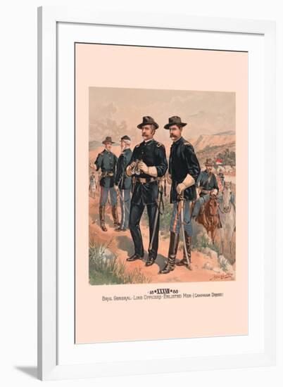 Brigadier General, Line Officers, Enlisted Men in Campaign Dress-H.a. Ogden-Framed Art Print