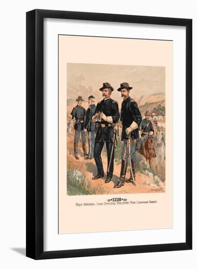Brigadier General, Line Officers, Enlisted Men in Campaign Dress-H.a. Ogden-Framed Art Print
