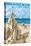 Brigantine Beach, New Jersey - Sandcastle-Lantern Press-Stretched Canvas