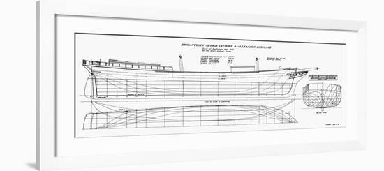 Brigantine Plans, 1858-null-Framed Premium Giclee Print