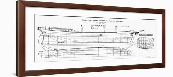 Brigantine Plans, 1858-null-Framed Premium Giclee Print