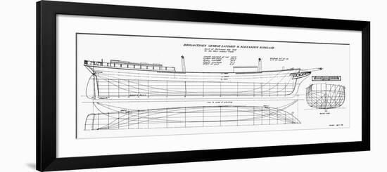 Brigantine Plans, 1858-null-Framed Premium Giclee Print