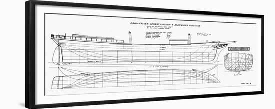 Brigantine Plans, 1858-null-Framed Premium Giclee Print