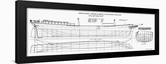 Brigantine Plans, 1858-null-Framed Giclee Print