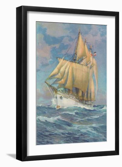 Brigantine Sailing Ship-null-Framed Art Print