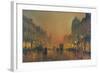 Briggate, Leeds, 1891-John Atkinson Grimshaw-Framed Giclee Print