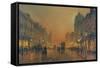 Briggate, Leeds, 1891-John Atkinson Grimshaw-Framed Stretched Canvas